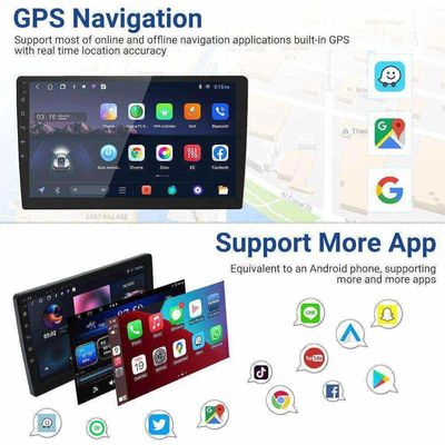 4 Core CPU 10.1 Inch 2 Din Touch Screen GPS Navigation Android Car Radio for Universal