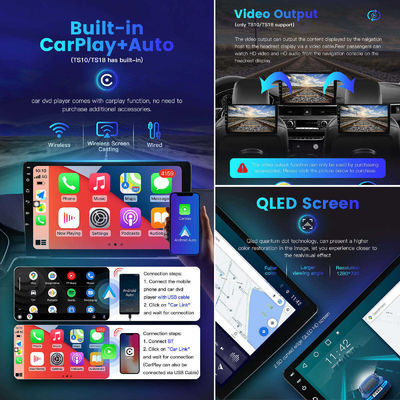 Universal 9 Inch 10 Inch Carplay Radio Screen Octa Core DSP QLED With 8G128G Android Car Multimedia