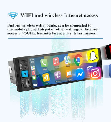 Bluetooth Connection 1Din Car Radio Multimedia MP5 Player with Android Auto HD Screen