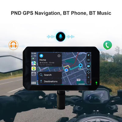 IP67 Waterproof 5inch IPS Screen Motorcycle Carplay GPS Navigator 2 in 1 Wireless Apple Car-play Android Auto