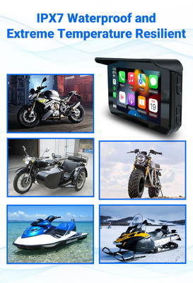 IP67 Waterproof 5inch IPS Screen Motorcycle Carplay GPS Navigator 2 in 1 Wireless Apple Car-play Android Auto