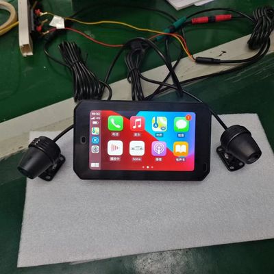 IP67 Waterproof 5inch IPS Screen Motorcycle Carplay GPS Navigator 2 in 1 Wireless Apple Car-play Android Auto