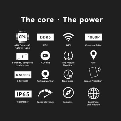 IP67 Waterproof 5 Inch IPS Screen Motorcycle GPS Navigation for CarPlay / Android Auto