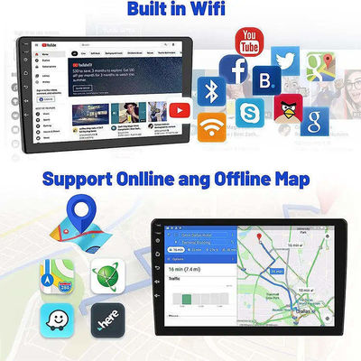 BT5.0 Wifi Hotspot GPS IPS Full Touch Screen 2 32GB Universal 10.1 Inch Car MP5 Player T3