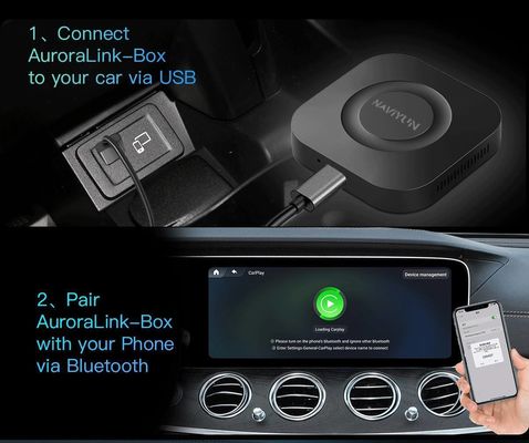 5V±0.2V 1.0A Power Input Carplay AI Box 8GB 128GB Built-in GPS Wifi Wireless Streaming Box
