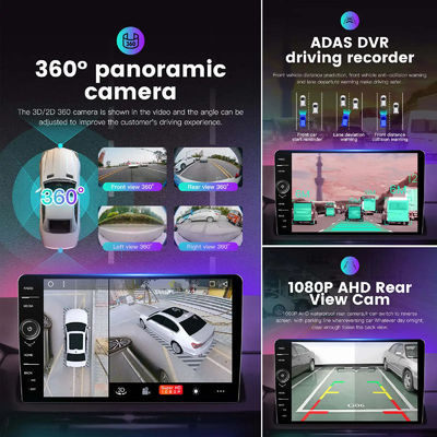 Universal Car Radio with 360 View and 256GB Qcta Core 1.8GHz Built-in 4G WiFi 5G Carplay