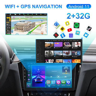 Universal Car 2 Din Android12 Carplay Gps TS7 Player with Multi Language Support