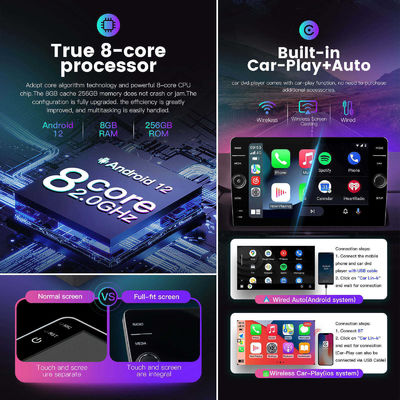 8 128G Car Radio DSP Android Auto GPS System for Toyota Camry 8 Core Android Player