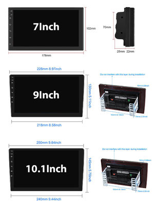 Universal Car 2 Din Android12 Carplay Gps TS7 Player with Multi Language Support
