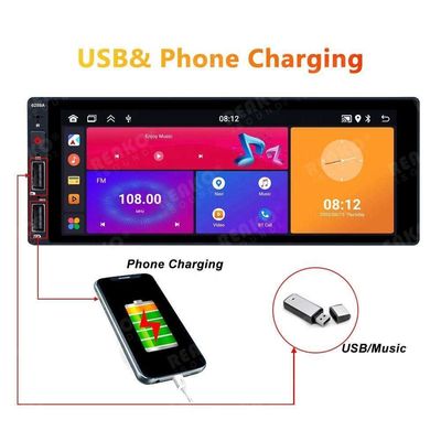 Bluetooth Function 1 Din Car Radio Audio Screen with FM Aux Input Receiver and OLED Screen