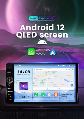 TS18 Stereo Knob Android Car Radio with 360 Degree Rotation and 1280*800 Resolution