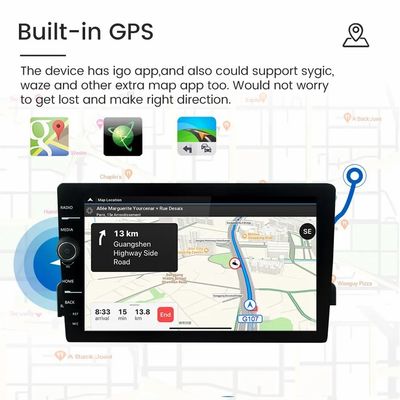 Dashboard Placement 8&quot; Stereo Car Radio with GPS Navigation and Wireless Android Auto