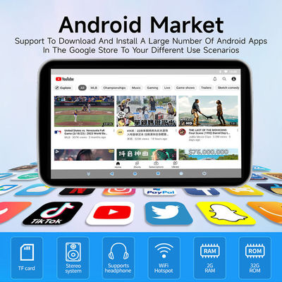 PORTABLE Android12.0 Headrest Monitor 2 32G WIFI/Bluetooth/USB/SD/HDMI/FM/Mirror Link Video Player