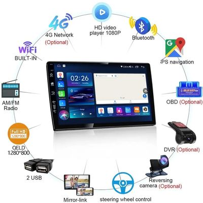 9Inch Car DVD Player Android Navigation with 6 128 GB 4G Wifi Gps Dsp Rds AM Double Din Car Radio