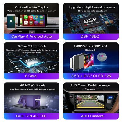 1280*720 Resolution Chip solution Android 10 Universal Touch Screen Car Radio 7862 Player