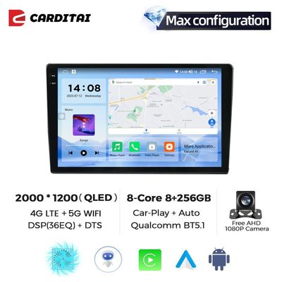 360 Camera Android Double Din Car Stereo for VW Multi Language Steering Wheel Control Work